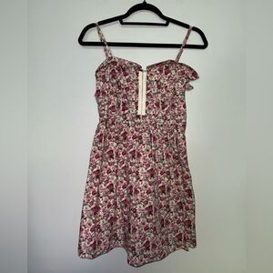 100% Cotton Chic Floral Sundress with Straps Size S
